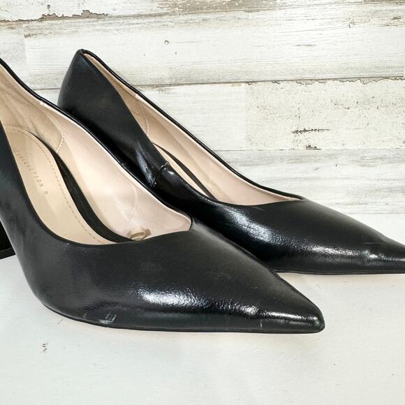 Zara Women Black Patten Leather Pump Business Women Heels Size 39/8.5 - Picture 5 of 7